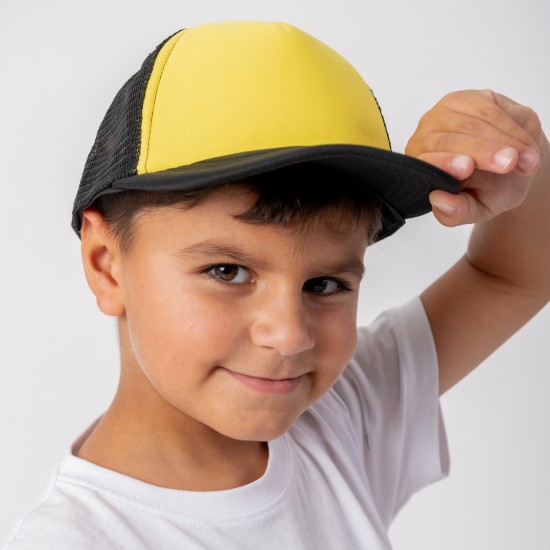 Gorro Niño Trucker 5011 Negro / Amarillo