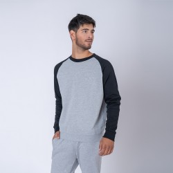 Buzo Felpa SW gris melange/negro