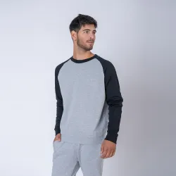 Buzo Felpa SW gris melange/negro