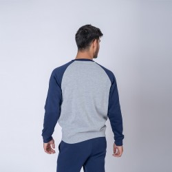 Buzo Felpa SW gris melange/azul