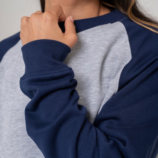 Buzo Felpa SW gris melange/azul Buzo Felpa SW gris melange/azul