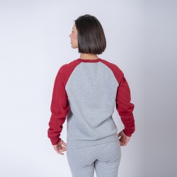 Buzo Felpa SW gris melange/bordeaux