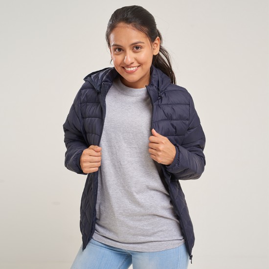 Campera Dama Inflada Puffer II Capucha SW Azul Campera Dama Inflada Puffer II Capucha SW Azul