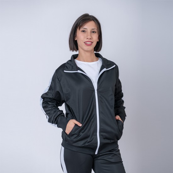 Campera deportiva negro/blanco