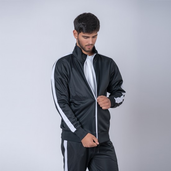 Campera deportiva negro/blanco