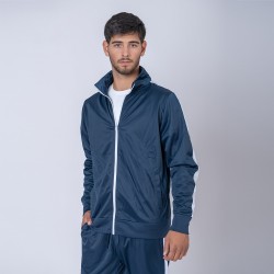 Campera deportiva azul/blanco