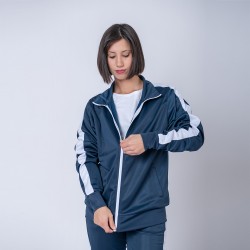 Campera deportiva azul/blanco