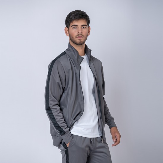 Campera deportiva gris/negro