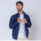 Campera Felpa Cierre Metal Azul Marino