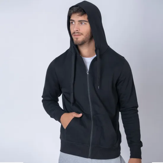 Campera Adulto Felpa Sw Negro