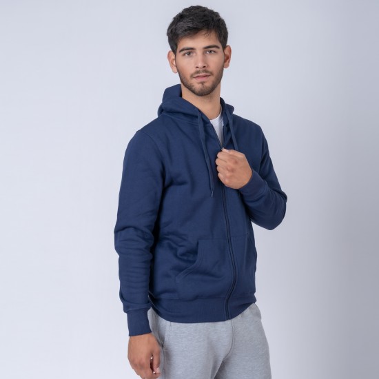 Campera Adulto Felpa Sw Azul Marino