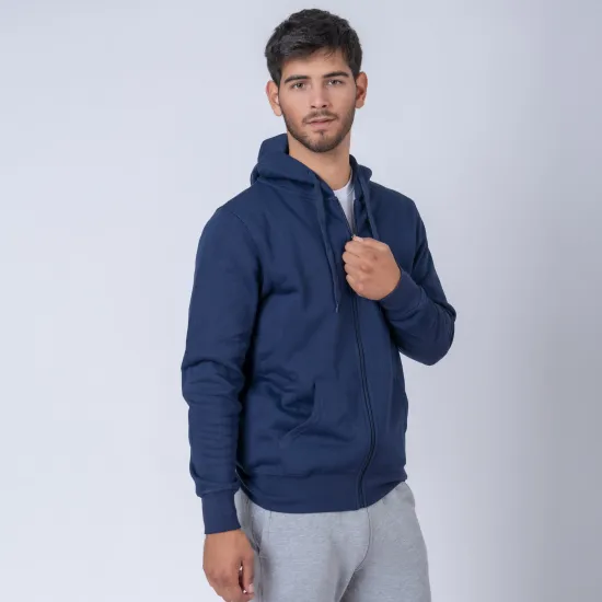 Campera Adulto Felpa Sw Azul Marino