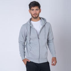 Campera Adulto Felpa Sw Gris Melange