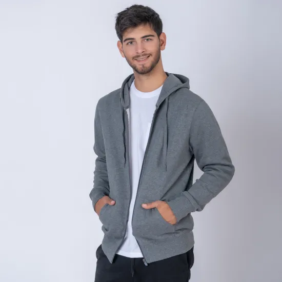 Campera Adulto felpa SW gris topo
