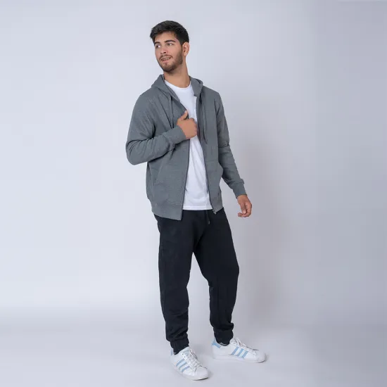 Campera Adulto felpa SW gris topo