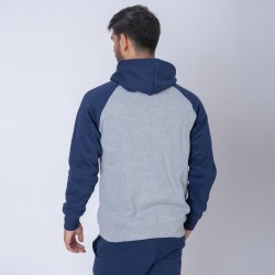 Canguro Felpa SW gris melange/azul