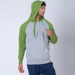 Canguro Felpa SW gris melange/verde