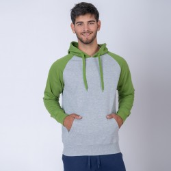 Canguro Felpa SW gris melange/verde