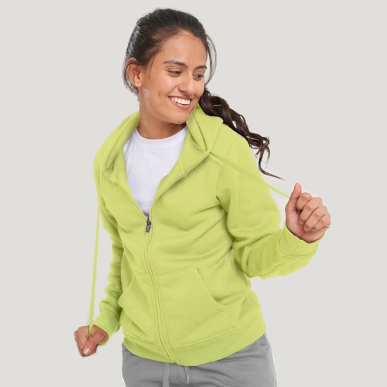 Campera Dama Felpa SW Verde Limón Campera Dama Felpa SW Verde Limón