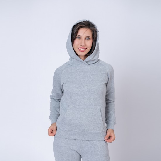Canguro Cruzado Dama Felpa SW gris melange