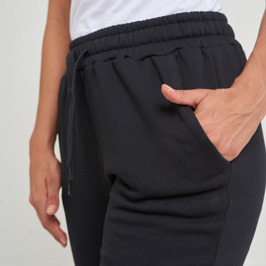 Pantalón Dama Felpa con puño SW Negro