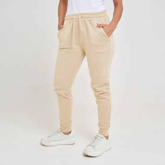 Pantalón Dama Felpa con puño SW Beige