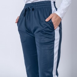 Pantalón Deportivo Azul/Blanco