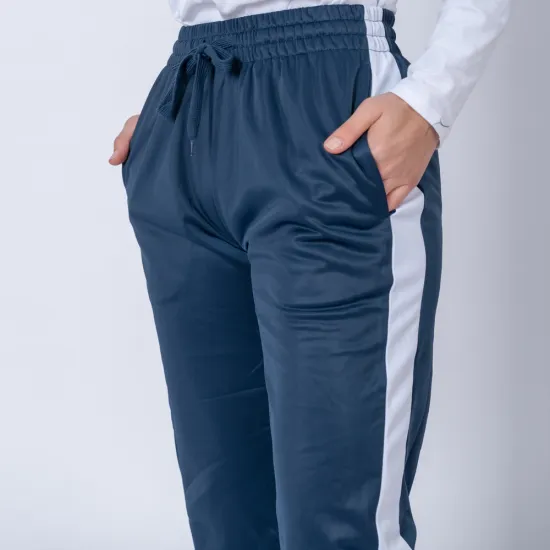 Pantalón Deportivo Azul/Blanco