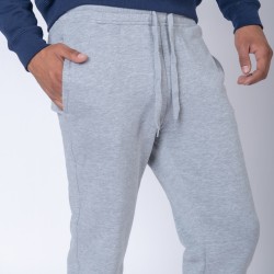 Pantalón Felpa Unisex Gris Melange