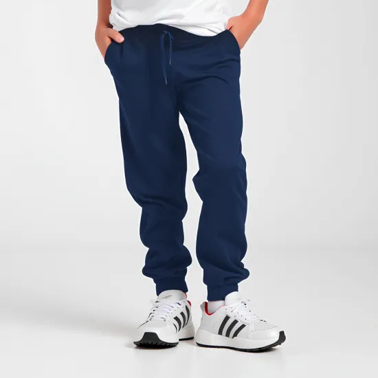 Pantalón Felpa Unisex Niño Azul Marino