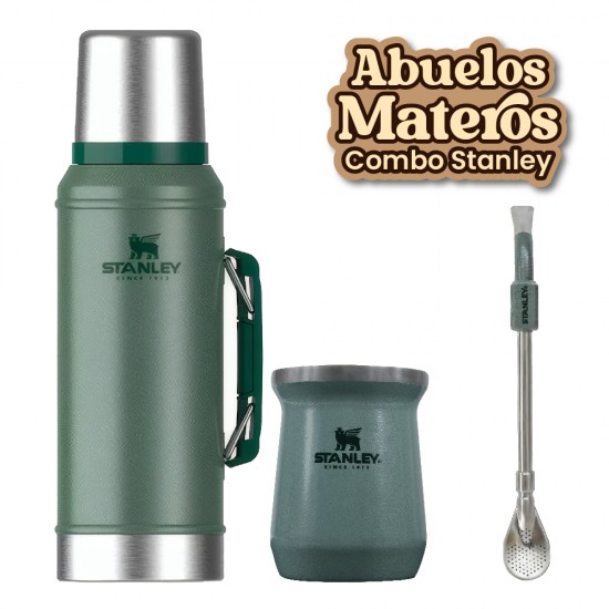 Combo Stanley Termo Mate Bombilla Verde Combo Stanley Termo Mate Bombilla Verde