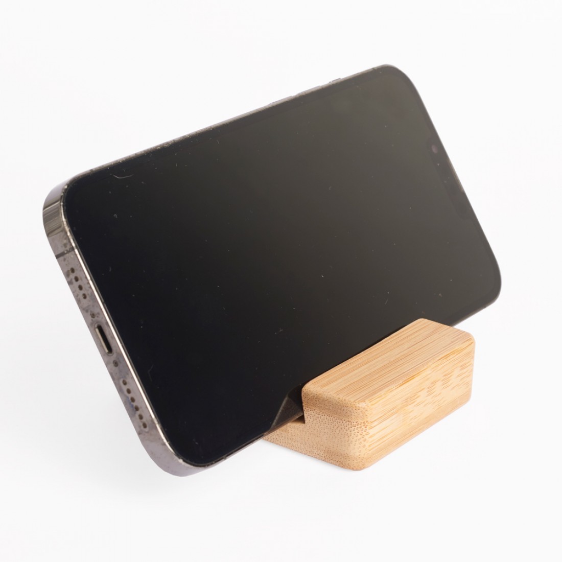 Soporte De Bambú Natural Para Móvil Y Tablet – Ajustable Vertical U Horizontal, Compatible Con 4 A 13 Pulgadas