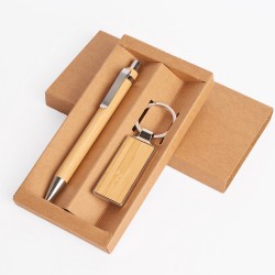 Set lapicera y llavero Bamboo