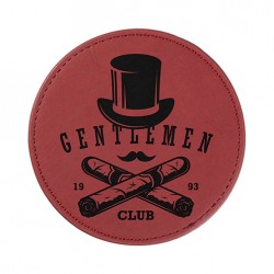 Posavaso circular p/laser - Rojo/Negro