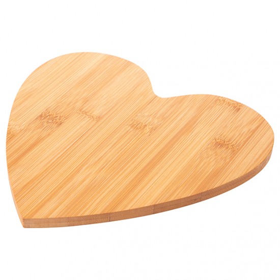 Tabla Parrillera Corazón Bamboo p/laser