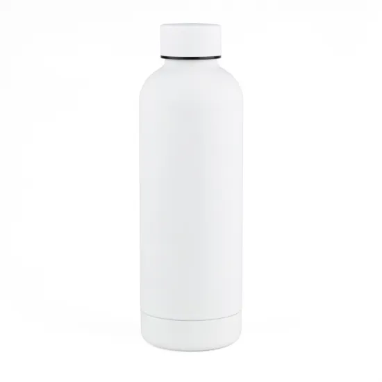 Botella Doble Pared Engomado 500ml Blanco