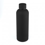 Botella Doble Pared Engomado 500ml Negro