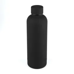 Botella Doble Pared Engomado 500ml Negro