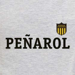 Camiseta Peñarol escudo negro/gris mel