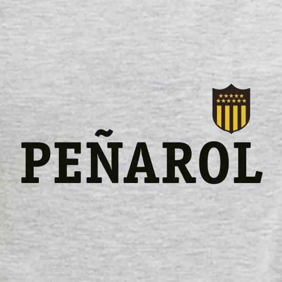 Camiseta Peñarol escudo negro/gris mel