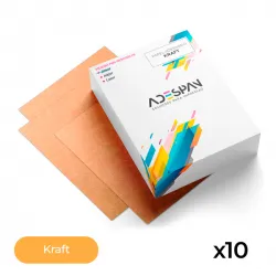 Papel Kraft Autoadhesivo Marrón Inkjet A4x10