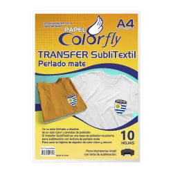Transfer SubliTextil perlado mate CF A4 10 hojas