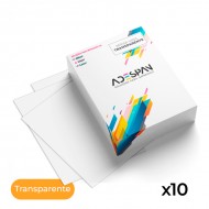 Vinilo Autoadhesivo Transparente Inkjet A4 x10