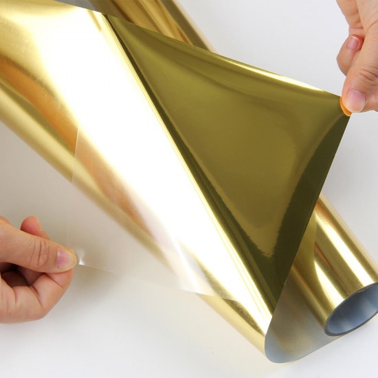 Vinilo Termotransferible Metalico Dorado 50x100 cm Vinilo Termotransferible Metalico Dorado 50x100 cm