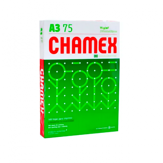 500 HOJAS A3 CHAMEX 75 GR.