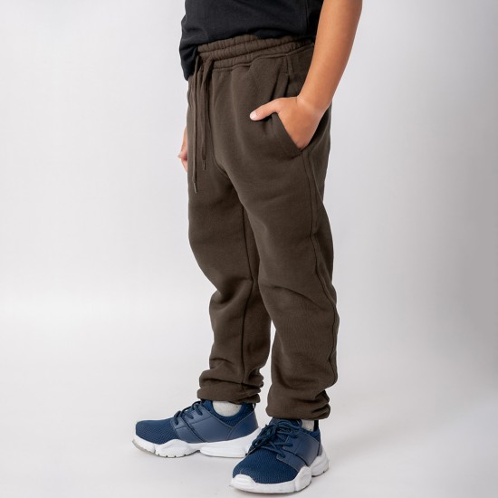 Pantalon Felpa Unisex Niño Marron