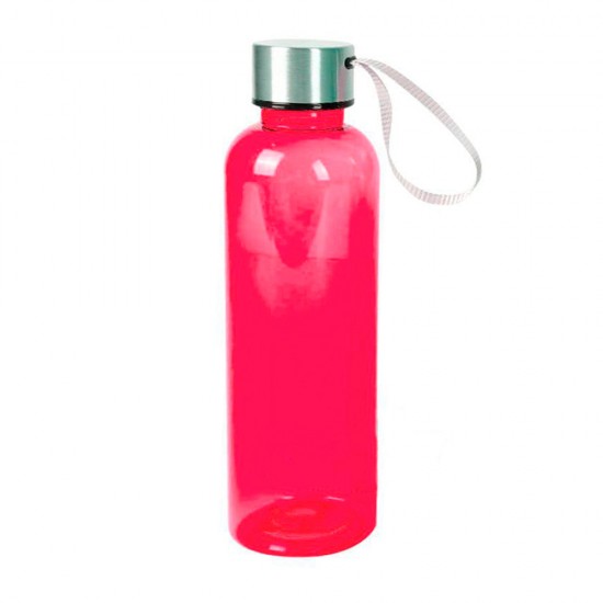 Botella Deportiva Transparente 500ml Rojo