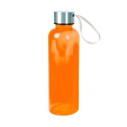 Botella Deportiva Transparente 500ml Naranja