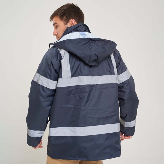 Campera Parka con Reflectivo Azul