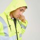 Campera Parka con Reflectivo Amarillo Fluo